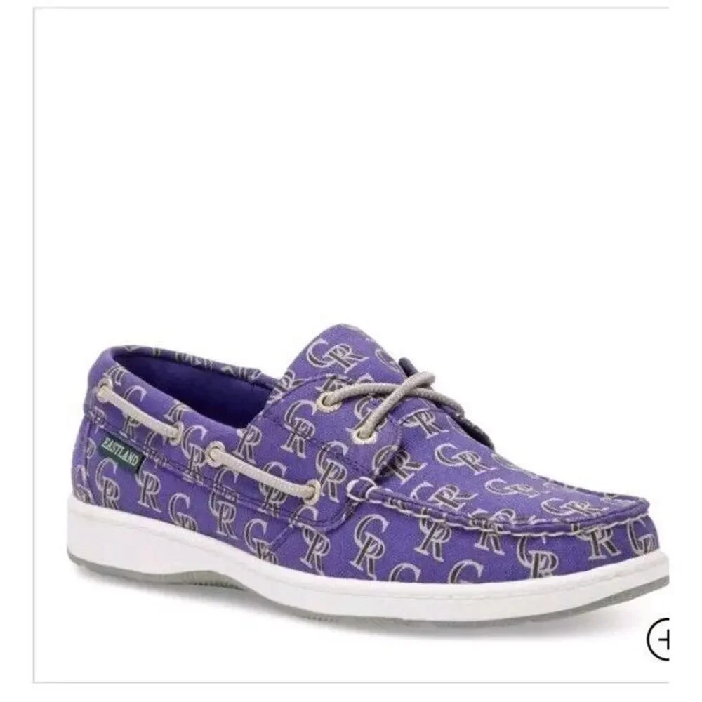 Women's Summer MLB Colorado Rockies Canvas Boat ShoeSz9.5 Baseball Woman's